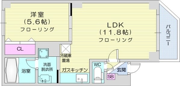 西１８丁目駅 徒歩7分 2階の物件間取画像